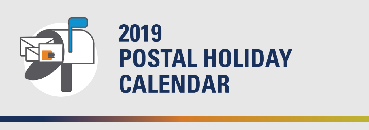 DOWNLOAD: 2019 Postal Holiday Calendar